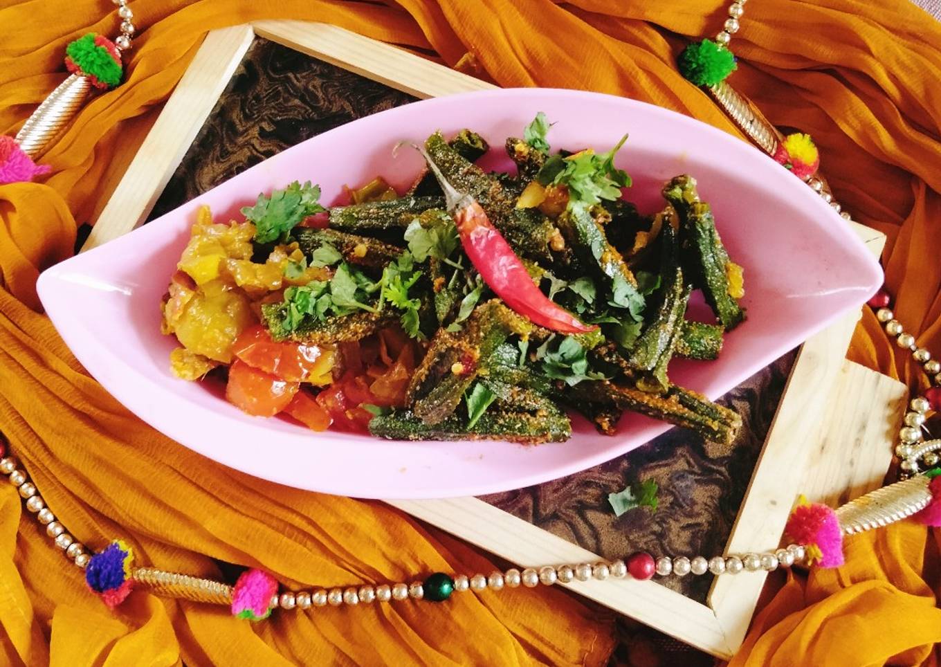 Besan Bhindi Masala 😋😋😋😋