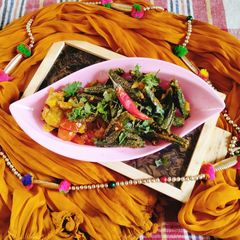 A picture of Besan Bhindi Masala 😋😋😋😋.