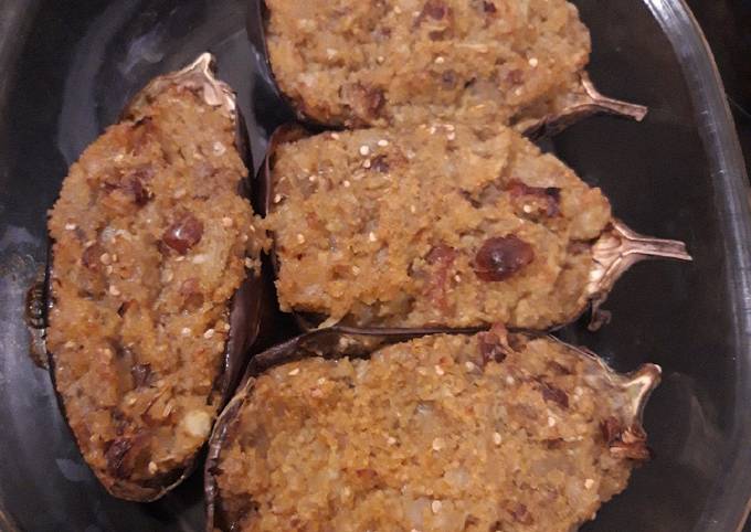 Simple Way to Prepare Aubergines farcies au boulgour à l&#39;indienne