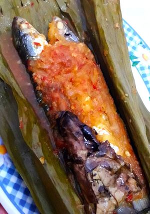 Foto resep Pepes Ikan Belanak Sambal Pencit (Mangga Muda)