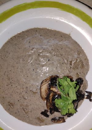 Una foto de Crema de champiñones