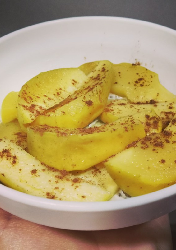 Una foto de Desayuno prebiótico con chía y manzana