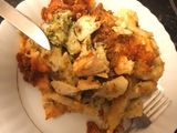 Creamy pesto salmon pasta bake