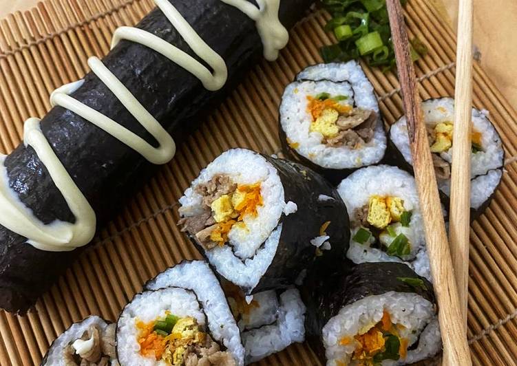 Cara mudah memasak Gimbap 김밥 yang Menggugah Selera