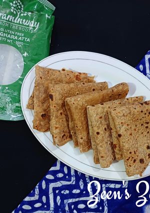 A picture of Water Chestnut and Wheat flour Rotis.
