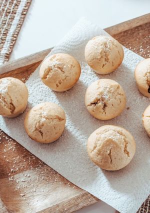 Une photo de Muffins noix de coco/cœur pâte à tartiner