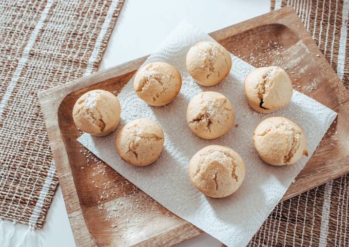 Muffins noix de coco/cœur pâte à tartiner