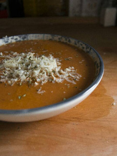 Una foto de Crema de pimientos asados