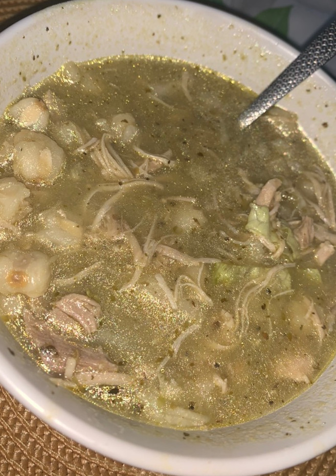 A picture of Green Chicken Pozole.