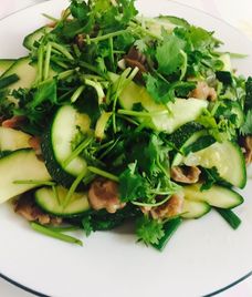 tim gà xào rau củ