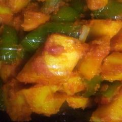A picture of Potato With Capsicum.