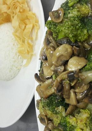 Foto resep Tumis jamur dan brokoli saus tiram