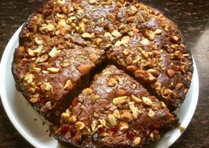 wheat cake | eggless aata cake | dry fruit aata cake recipe | no oven -  Faridas Cook Book
