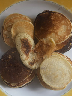 A picture of My high-protein pancake recipe.