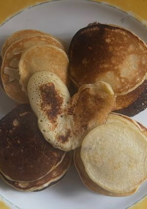 A picture of My high-protein pancake recipe.