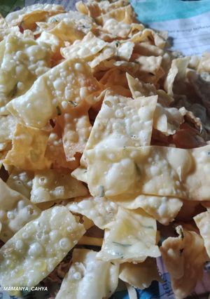 Foto resep Kerupuk pangsit daun jeruk