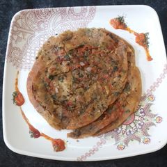 A picture of Pudina Masala Verki Paratha.