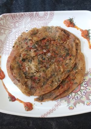 A picture of Pudina Masala Verki Paratha.