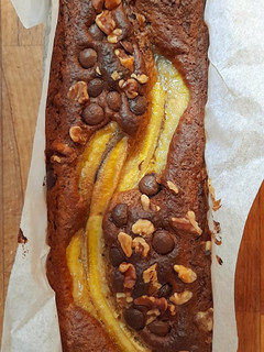 Foto de Bolo de Banana com Chocolate e Nozes