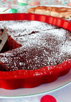 Une photo de Gâteau au chocolat et à la courgette