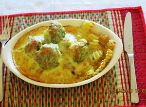 Csirkés "Dubarry" brokkolival és gombával recept fotója