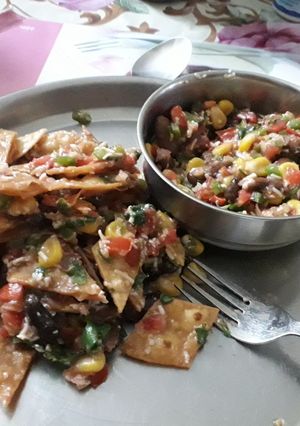 A picture of Mexican totiya bhel.