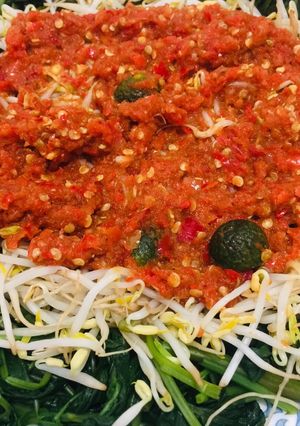 Foto resep Pelecing kangkung khas lombok