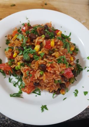 A picture of Chorizo Fiesta Rice.