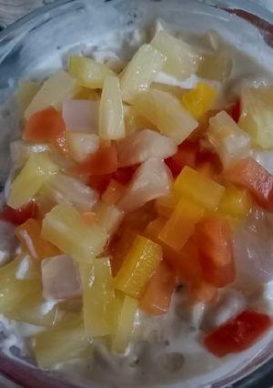 A picture of Cream dessert(ramzan special).