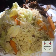 A picture of White jallof rice 😍recipe.