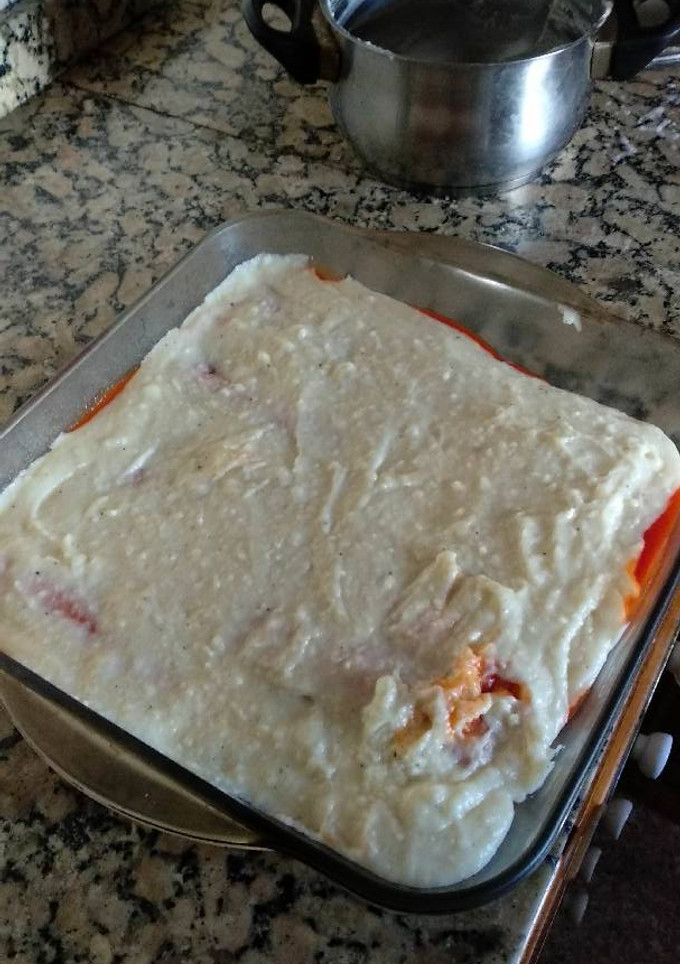 Una foto de Canelones de jamón York y atún