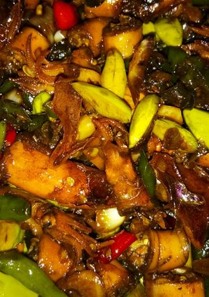 Foto resep Tumis cumi asin pete