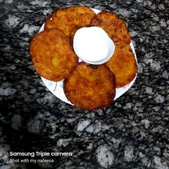 Kesar malpua 🤩 A picture of Kesar malpua 🤩.