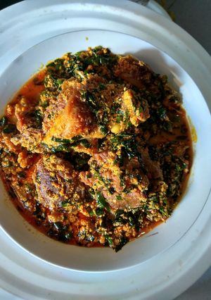 A picture of Egusi soup.