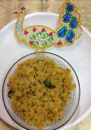 A picture of Satvik cabbage subji.
