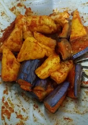 Foto resep Balado terong dan tahu