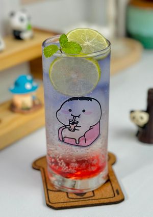 Foto resep Peach Lime Soda 🍹