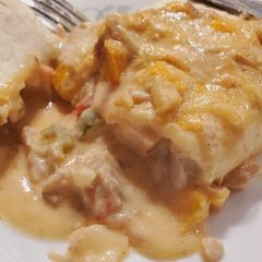 A picture of Chicken Enchiladas.