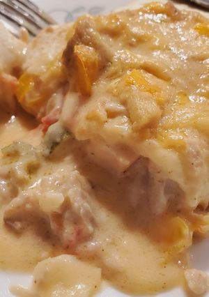 A picture of Chicken Enchiladas.