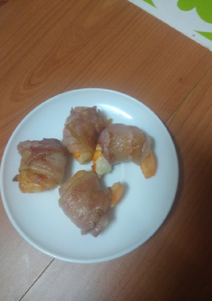 Una foto de Bombones crujientes de langostinos fritos