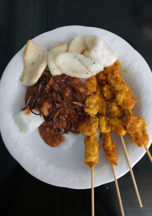 Foto resep Lontong Sate Kacang