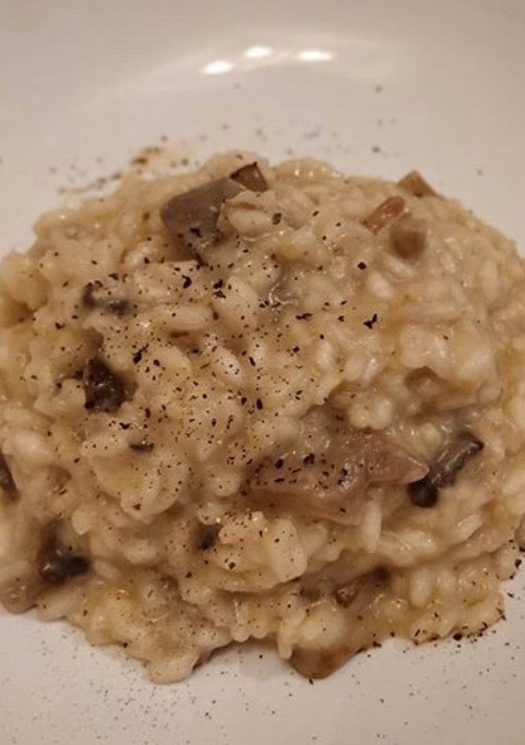 Una foto de Risotto de setas con foie