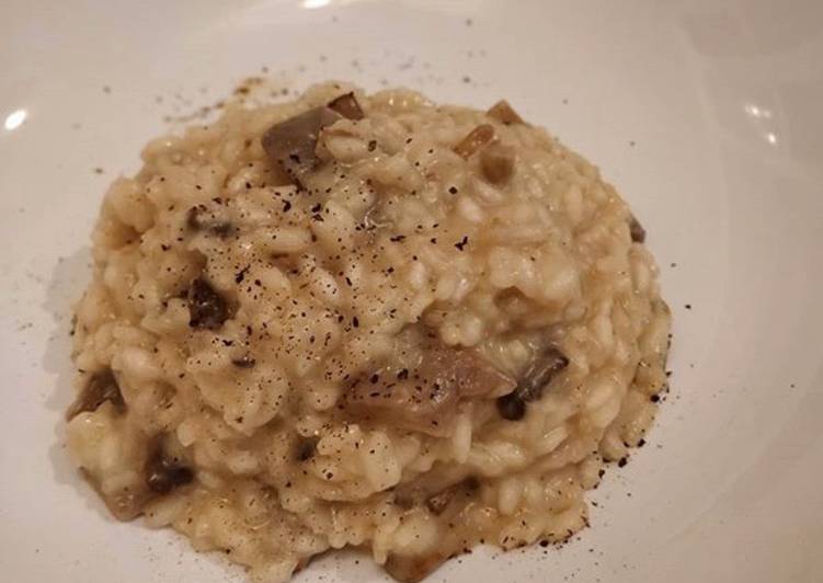 Risotto de setas con foie