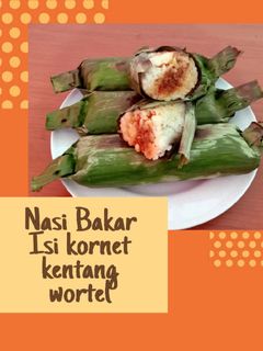 Foto resep Nasi Bakar Isi Kornet Kentang Wortel
