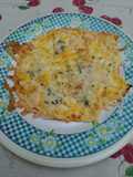 Pizza de tortilla de trigo de 5 quesos
