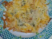 Una foto de tortilla de queso azul
