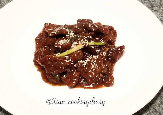 Recipe of Favorite Mongolian Beef (蒙古牛肉)