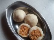 A picture of coconut laddu
