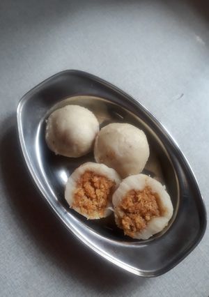 A picture of Modak Ladoo.