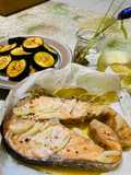 Baked Lemon Butter Salmon with Roasted Zucchini (Oven Version)